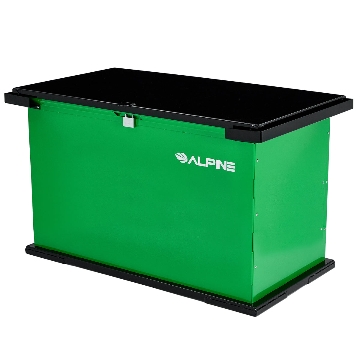 Alpine Industries Bear Resistant Trash Can, IGBC Certified Steel Waste Container, Locking Lid, Hydraulic Hinges, Outdoor