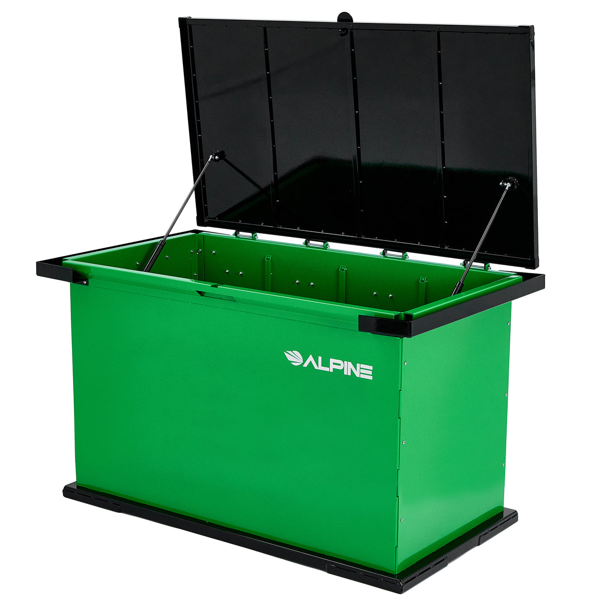 Alpine Industries Bear Resistant Trash Can, IGBC Certified Steel Waste Container, Locking Lid, Hydraulic Hinges, Outdoor