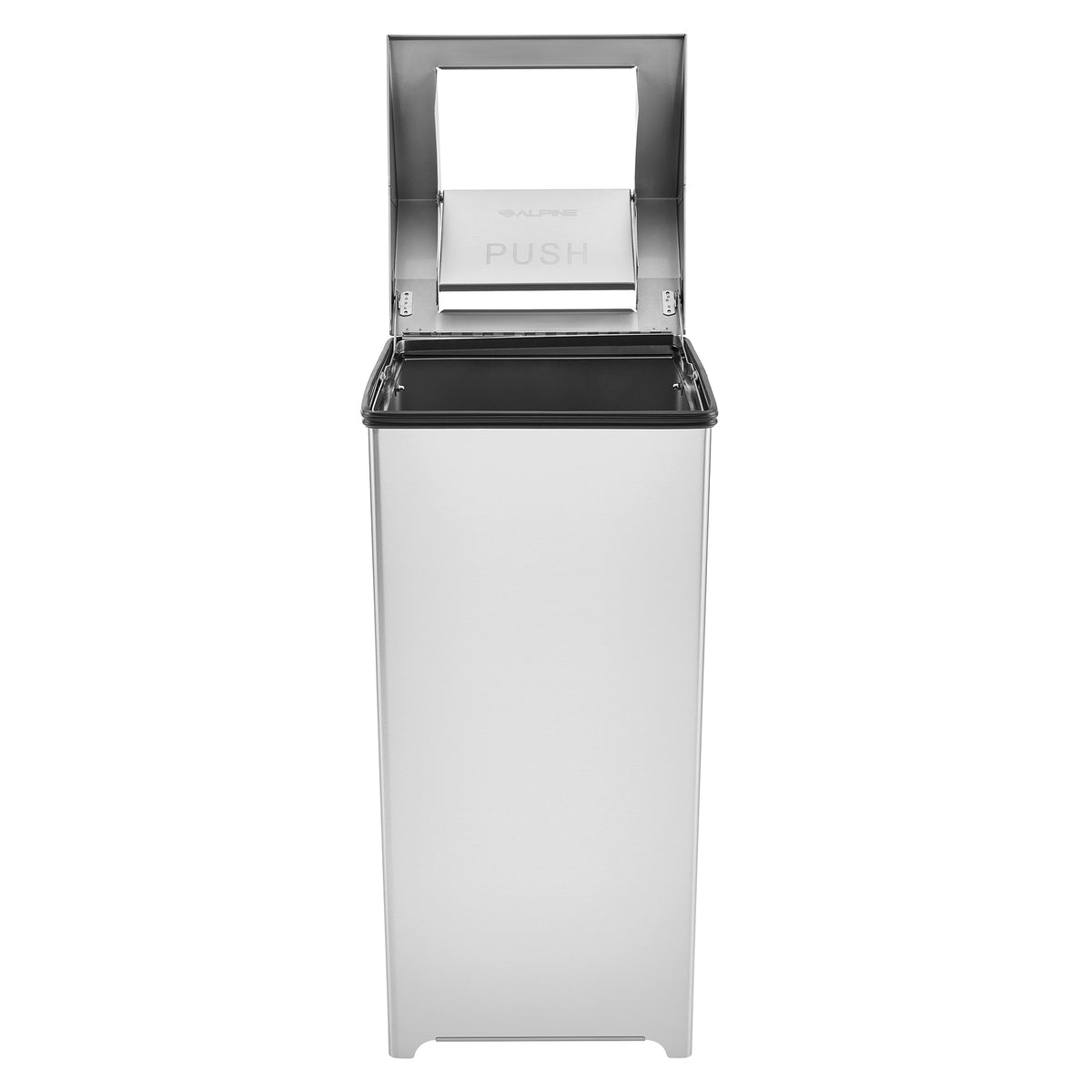 Alpine Industries 20 Gallon Stainless Steel Indoor Trash Can with Swing Lid, 20 Gallon, Stainless Steel