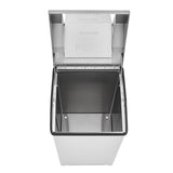 Alpine Industries 20 Gallon Stainless Steel Indoor Trash Can with Swing Lid, 20 Gallon, Stainless Steel