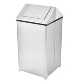 Alpine Industries 40 Gallon Stainless Steel Indoor Trash Can with Swing Lid, 40 Gallon, Stainless Steel