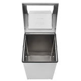 Alpine Industries 40 Gallon Stainless Steel Indoor Trash Can with Swing Lid, 40 Gallon, Stainless Steel