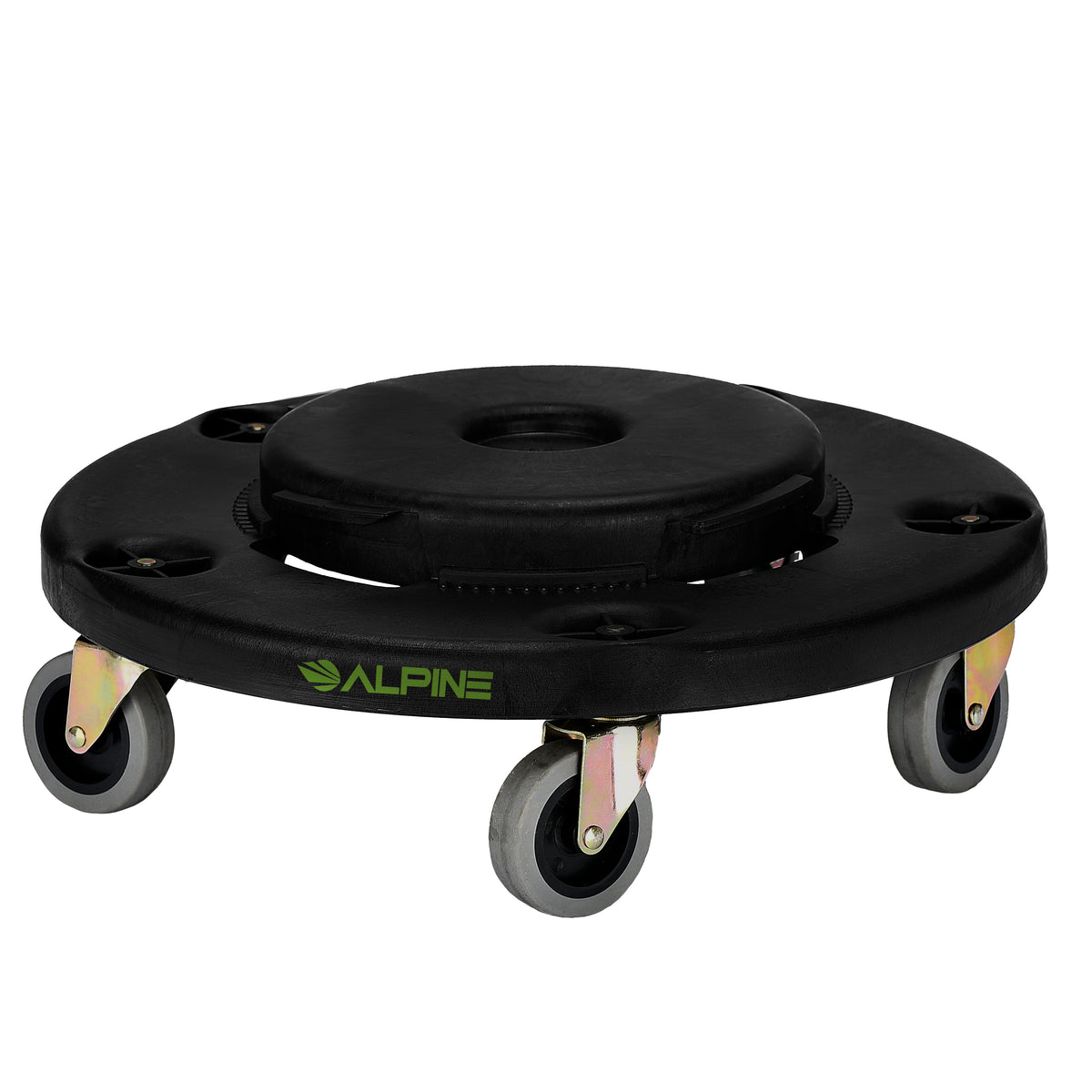 Alpine Industries 32 Gallon Trash Can Dolly, 32 Gallon, Black