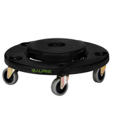 Alpine Industries 32 Gallon Trash Can Dolly, 32 Gallon, Black