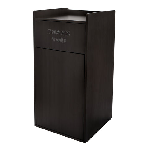 40 Gallon Wood Receptacle Enclosure with Drop Hole and Tray Shelf