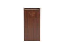 Mahogany 40 Gallon Wood Receptacle Enclosure with Drop Hole and Tray Shelf