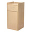 Oak 40 Gallon Wood Receptacle Enclosure with Drop Hole and Tray Shelf