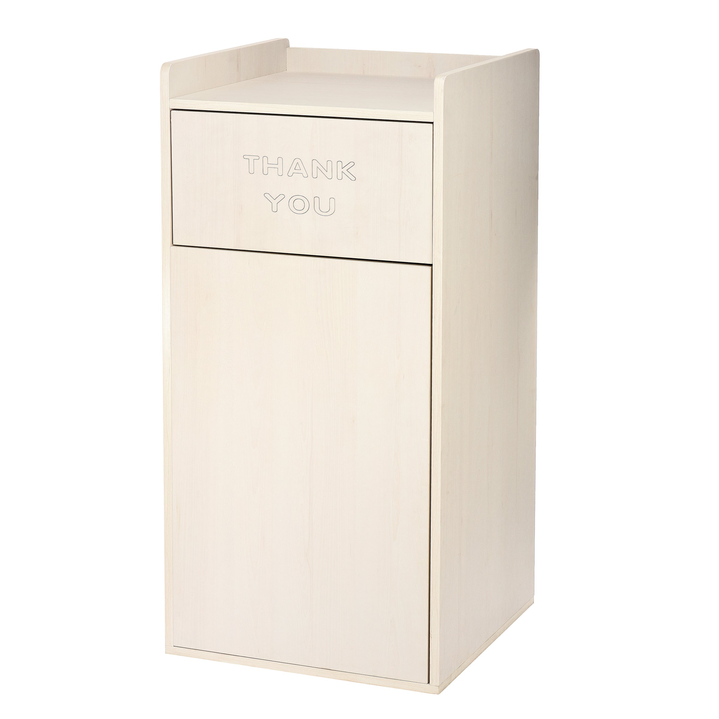 40 Gallon Wood Receptacle Enclosure with Drop Hole and Tray Shelf Secondary image