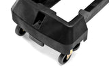 Alpine Industries Heavy-Duty Interlocking Rectangular 23 Gallon Trash Can Dolly with Swivel Wheels, Black