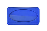Blue Trash Can Recycle Bin and Drop Slot Lid