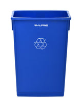 Blue Trash Can Recycle Bin and Drop Slot Lid