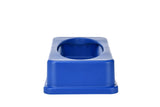 Blue Trash Can Recycle Bin and Drop Slot Lid
