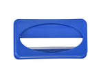 Blue Trash Can Recycle Bin and Drop Slot Lid