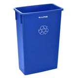 Blue Trash Can Recycle Bin and Paper Slotted Recycling Lid