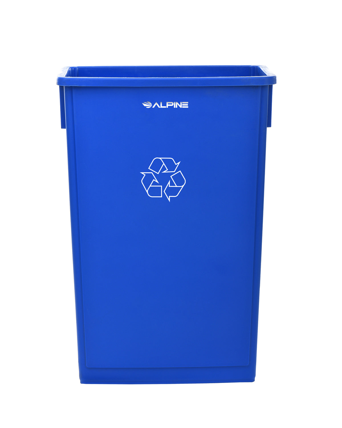 Blue Trash Can Recycle Bin and Paper Slotted Recycling Lid