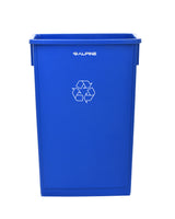 Blue Trash Can Recycle Bin and Paper Slotted Recycling Lid