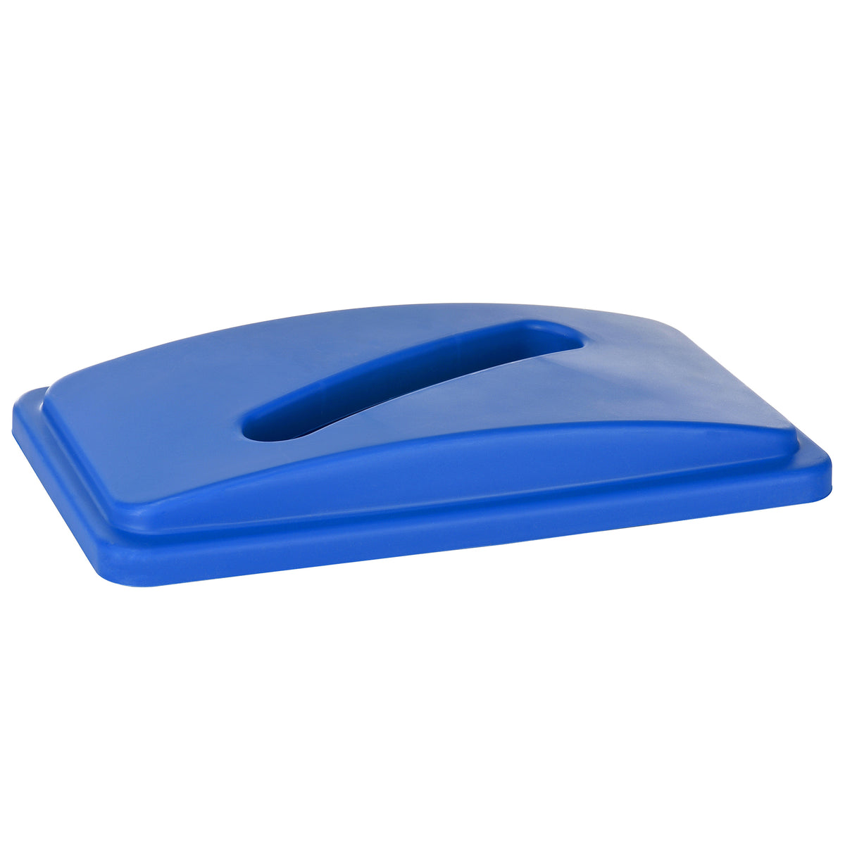 Blue Trash Can Recycle Bin and Paper Slotted Recycling Lid