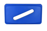 Blue Trash Can Recycle Bin and Paper Slotted Recycling Lid