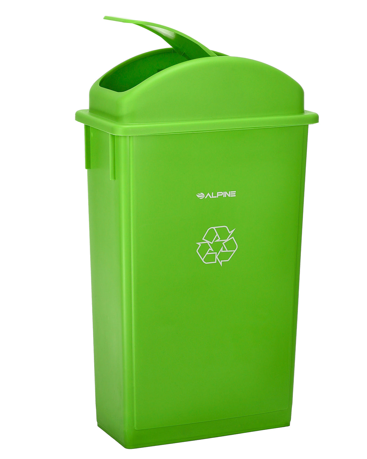23 Gallon Slim Trash Can with Dome Lids, Lime Green, 3 Pack