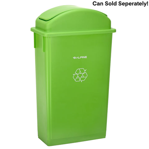 Alpine Industries 23 Gallon Slim Trash Can Dome Lid, Lime Green