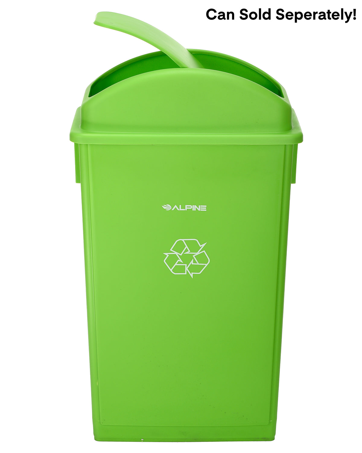 Alpine Industries 23 Gallon Slim Trash Can Dome Lid, Lime Green