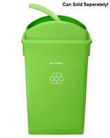 Alpine Industries 23 Gallon Slim Trash Can Dome Lid, Lime Green
