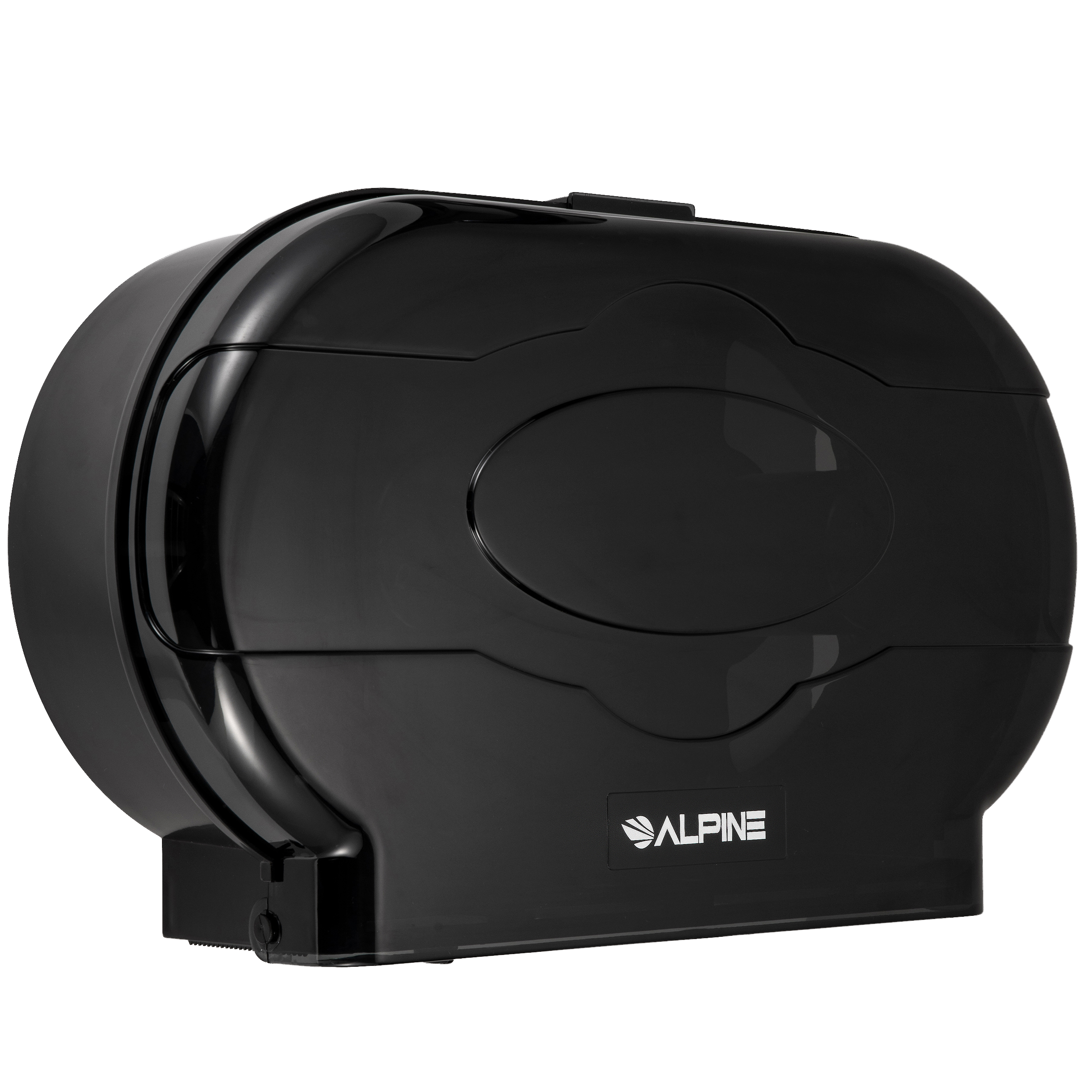 Double Jumbo Roll Toilet Paper Dispenser, Transparent Black