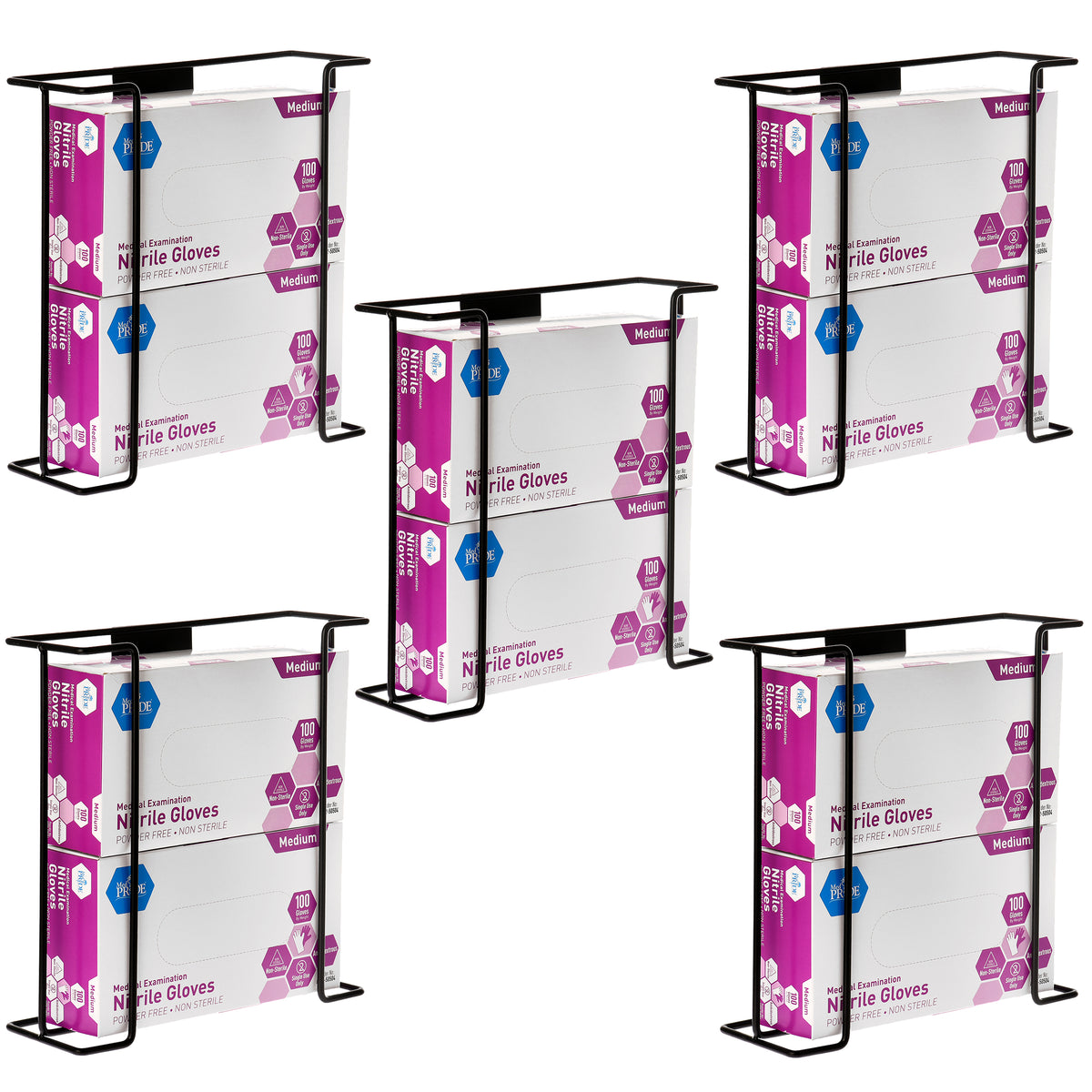 Double Box Wire Wall Mount Glove Dispenser