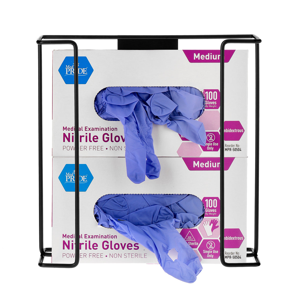 Double Box Wire Wall Mount Glove Dispenser