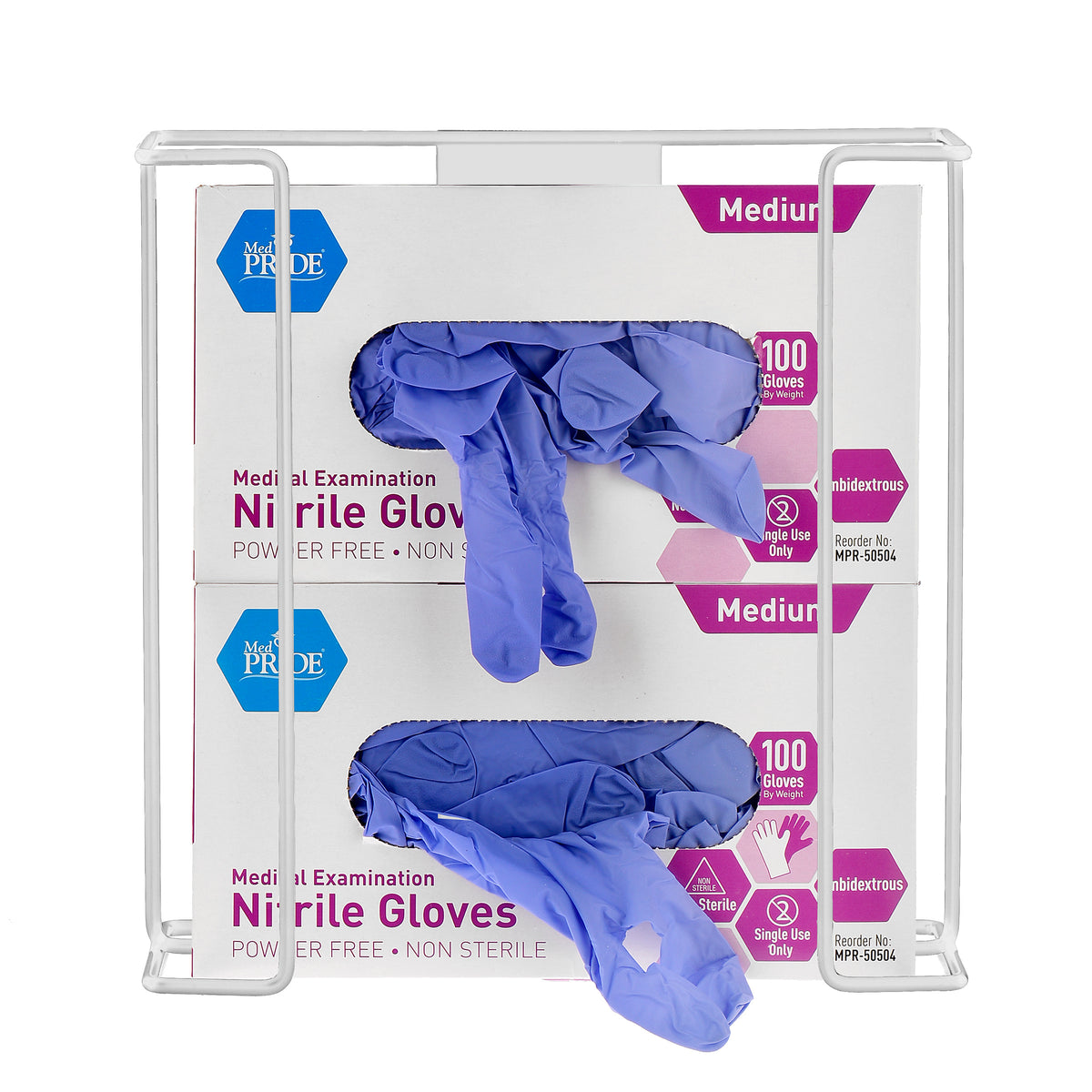 Double Box Wire Wall Mount Glove Dispenser