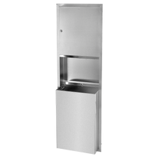 Recessed Stainless Steel Paper Towel Dispenser and Waste Receptacle