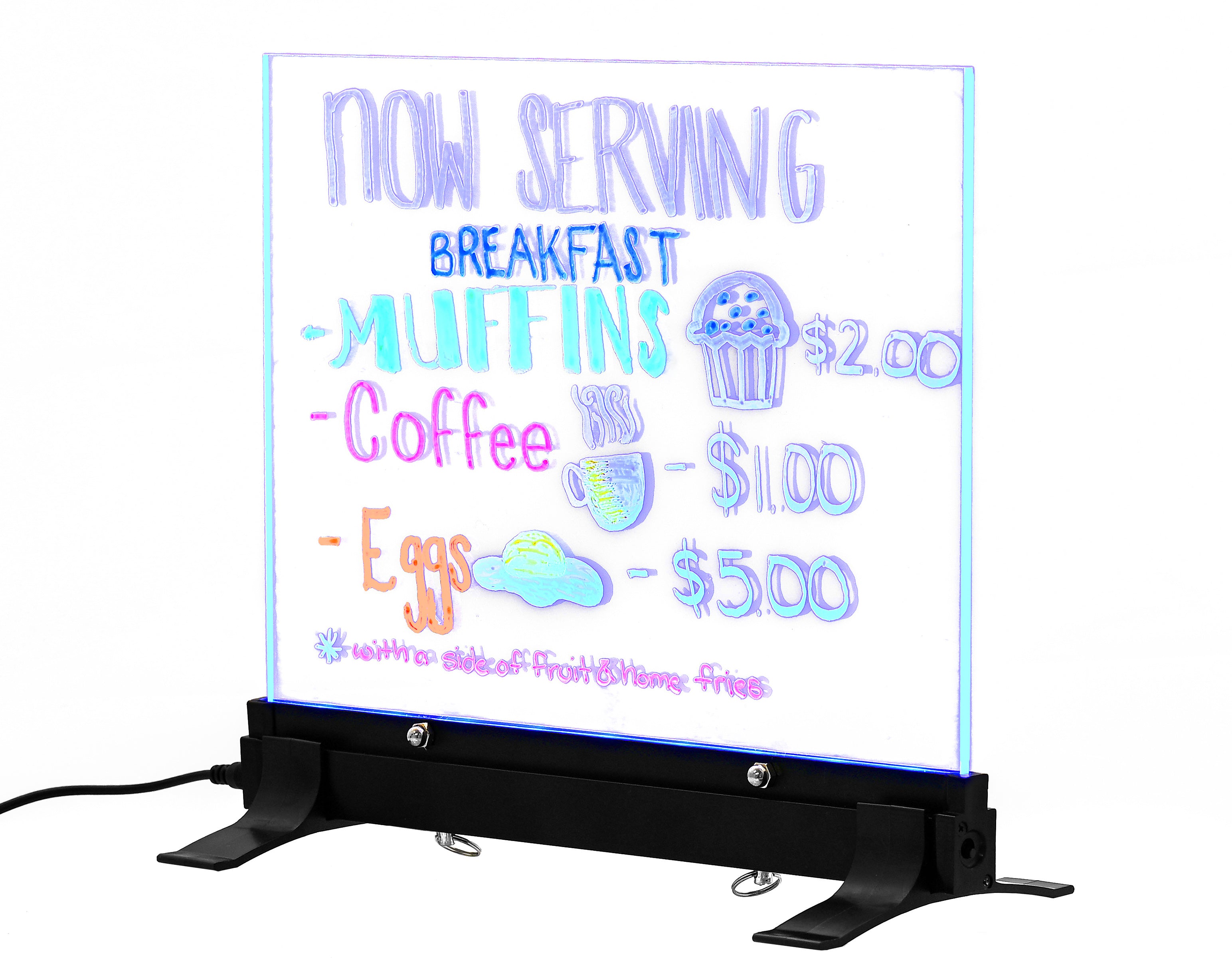 LED Flashing Eraseable Message Board with Acrylic Writing Panel and Stand Main image