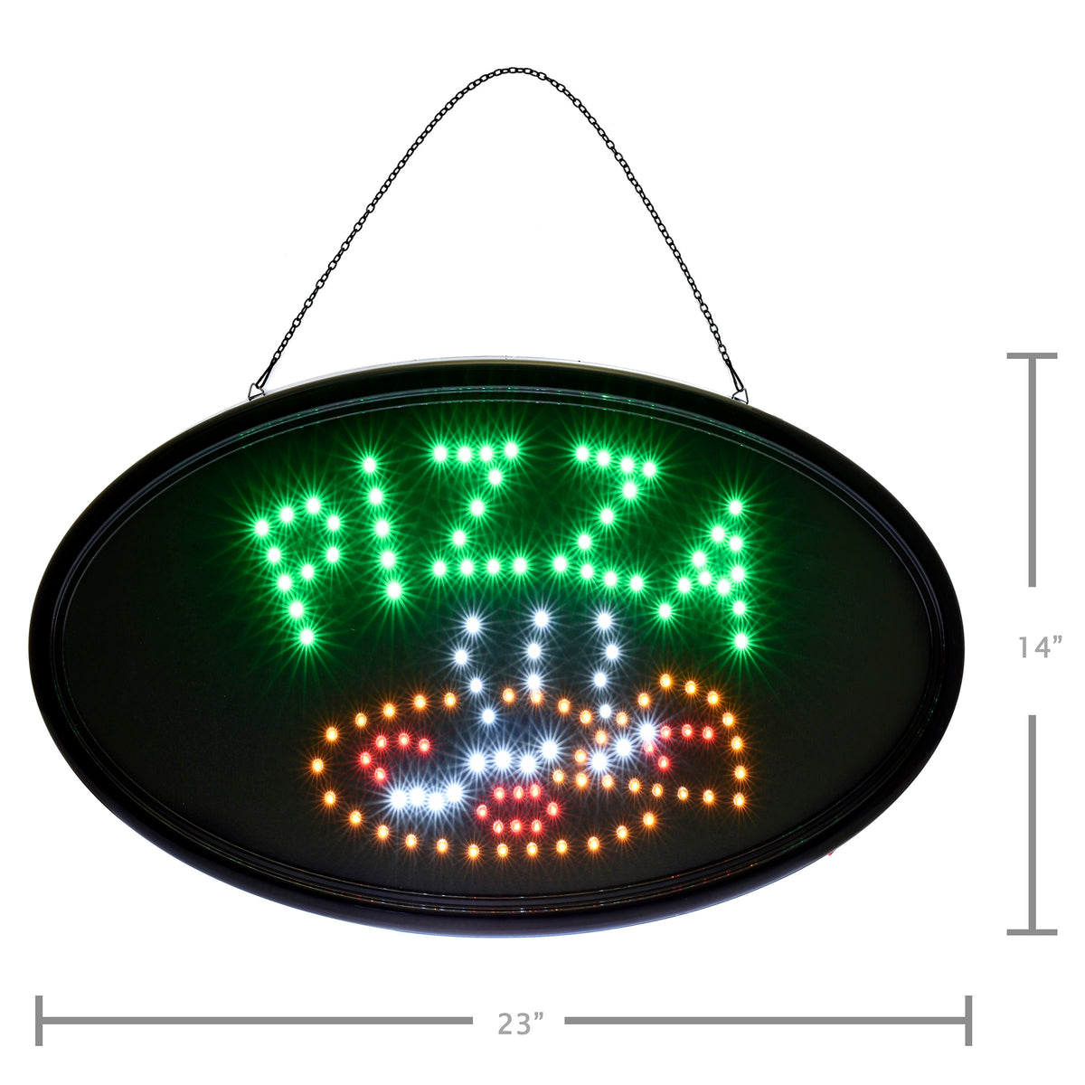 Alpine Industries LED Pizza Sign, Oval, 23 x 14