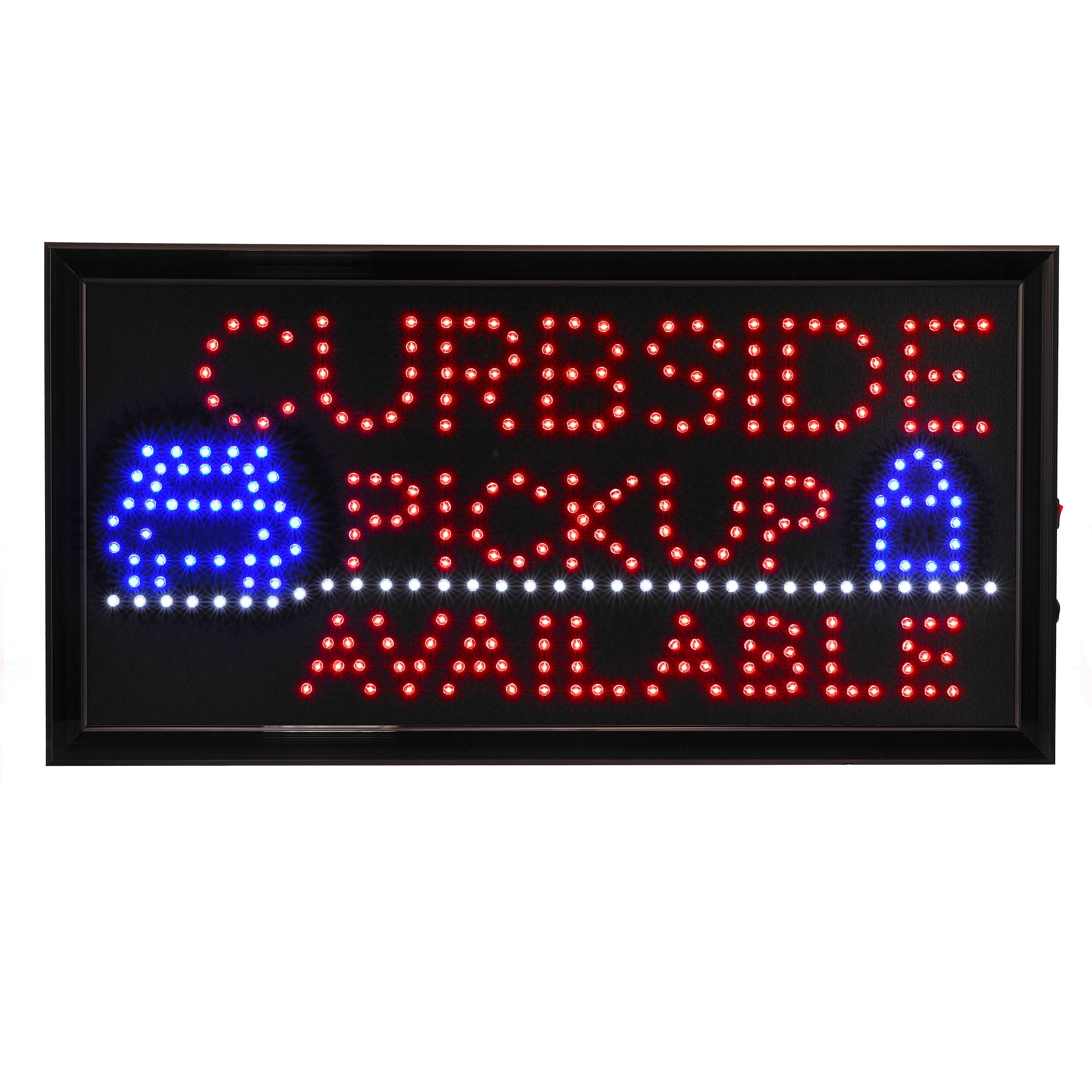 19¢€� W x 10¢€� H LED Rectangular Curbside Pickup Available Sign with Two Display Modes
