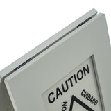 Alpine Industries Wooden Wet Floor Sign, Bilingual A-Frame Safety Sign, Gray