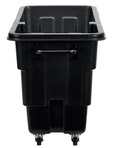 Alpine Industries 1/2 Cubic Yard Tilt Truck, 450 lb Capacity, Heavy-Duty Poly Utility Cart with Wheels, Black, 450 lb Ca