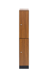 Alpine Industries Single Column, 2 Compartment, Tier Locker, Oak