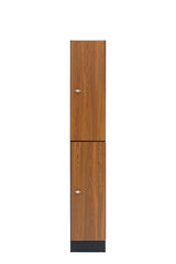 Alpine Industries Single Column, 2 Compartment, Tier Locker, Oak