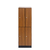 Alpine Industries Double Column, 2 Compartment, Tier Locker, Oak