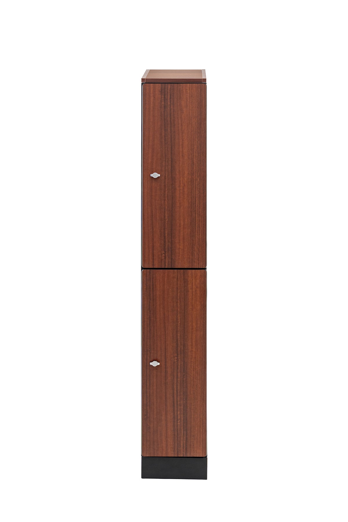 Alpine Industries Single Column, 2 Compartment, Tier Locker, Walnut