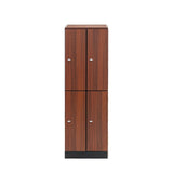 Alpine Industries Double Column, 2 Compartment, Tier Locker, Walnut