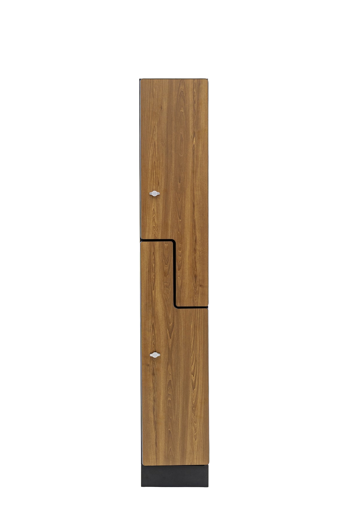 Alpine Industries Single Column, 2 Compartment, Z Style Locker, Oak