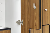 Alpine Industries Triple Column, 2 Compartment, Z Style Locker, Oak