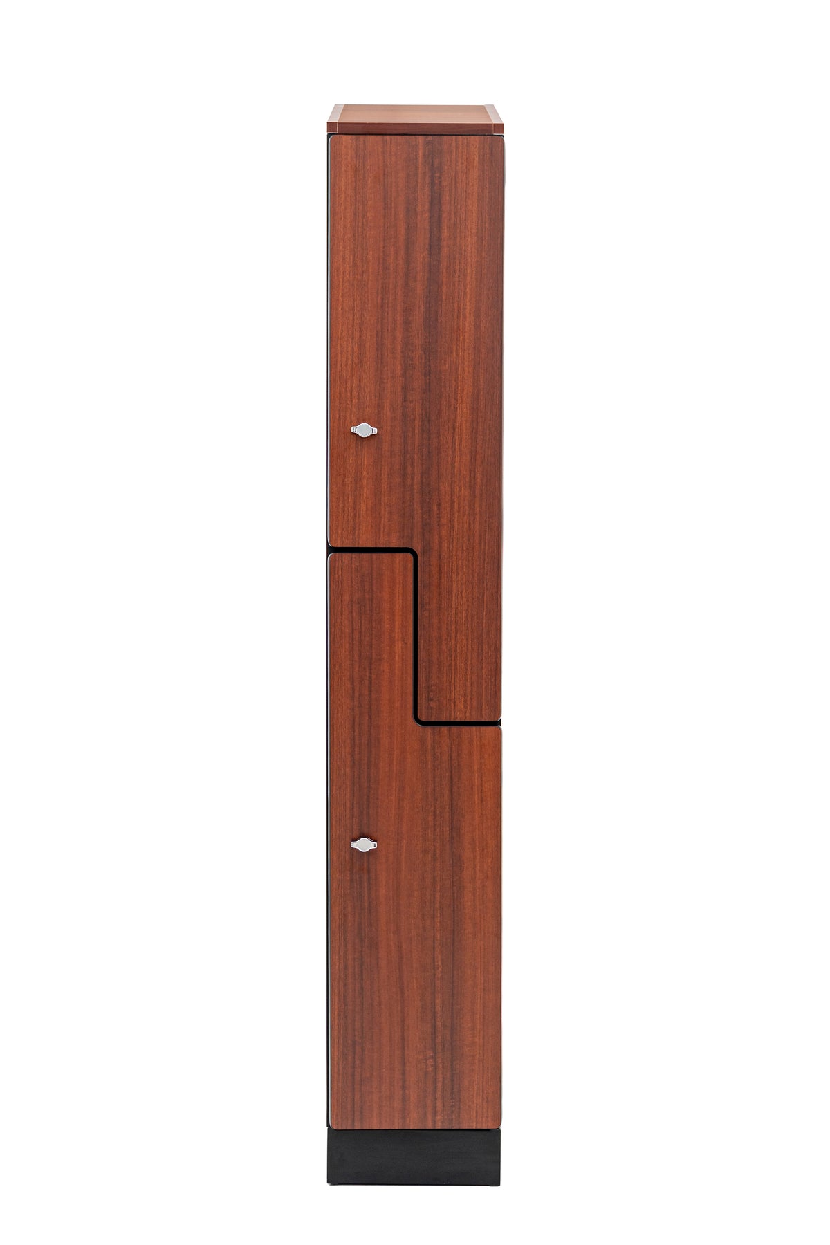Alpine Industries Single Column, 2 Compartment, Z Style Locker, Walnut