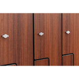 Alpine Industries Single Column, 2 Compartment, Z Style Locker, Walnut