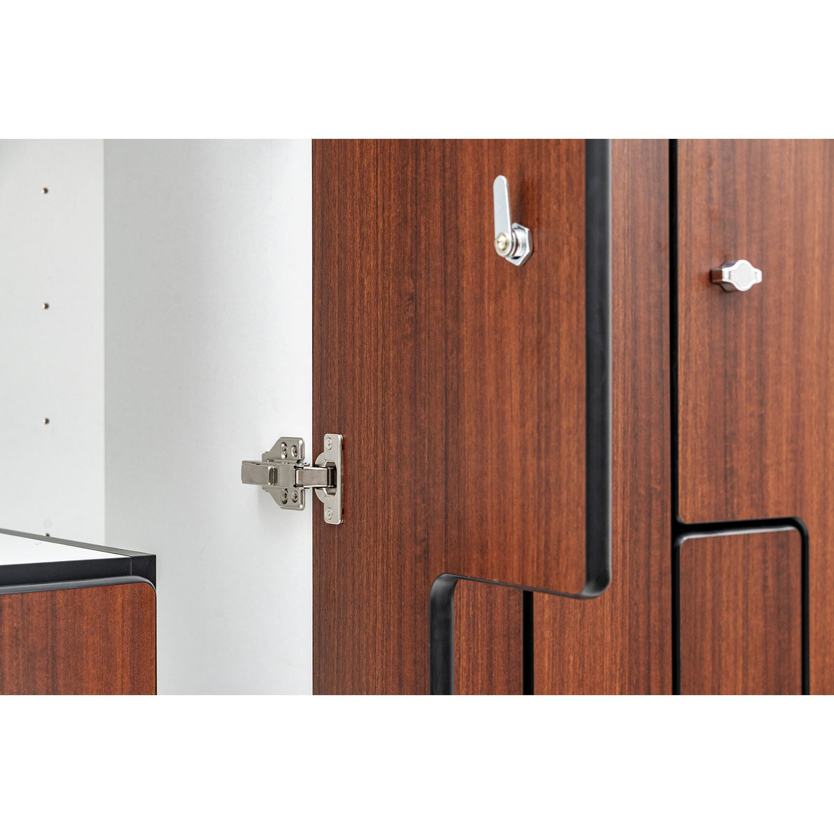Alpine Industries Double Column, 2 Compartment, Z Style Locker, Walnut