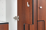 Alpine Industries Triple Column, 2 Compartment, Z Style Locker, Walnut