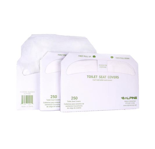 Flushable Toilet Seat Covers in 3, 250-sheet packs