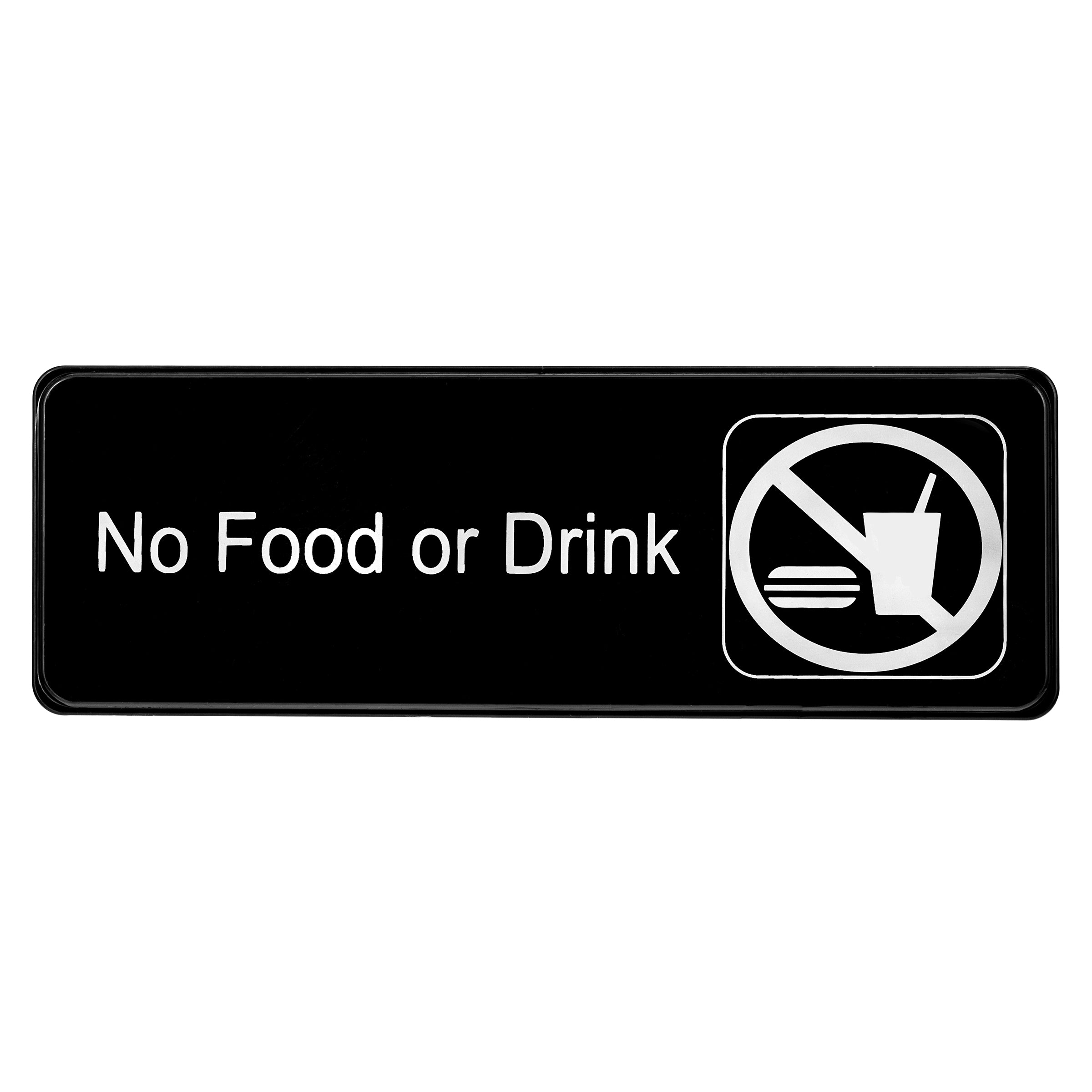 ALPINE INDUSTRIES NO FOOD OR DRINK SIGN, 3" x 9" Main image