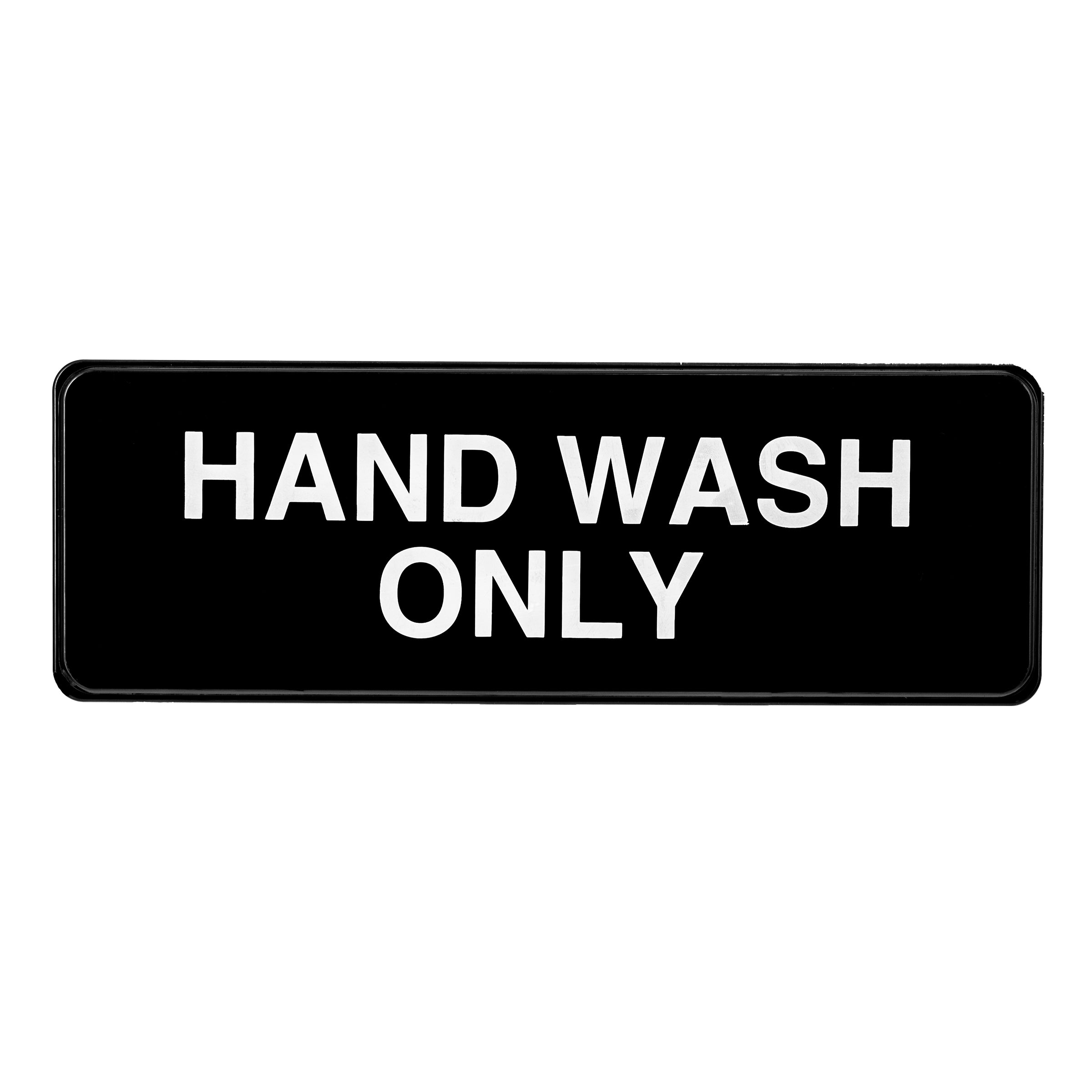 ALPINE INDUSTRIES HAND WASH ONLY SIGN, 3?X9?